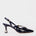 The Atlantic Navy Blue Leather Slingback Women Sandal - TLW Shoes