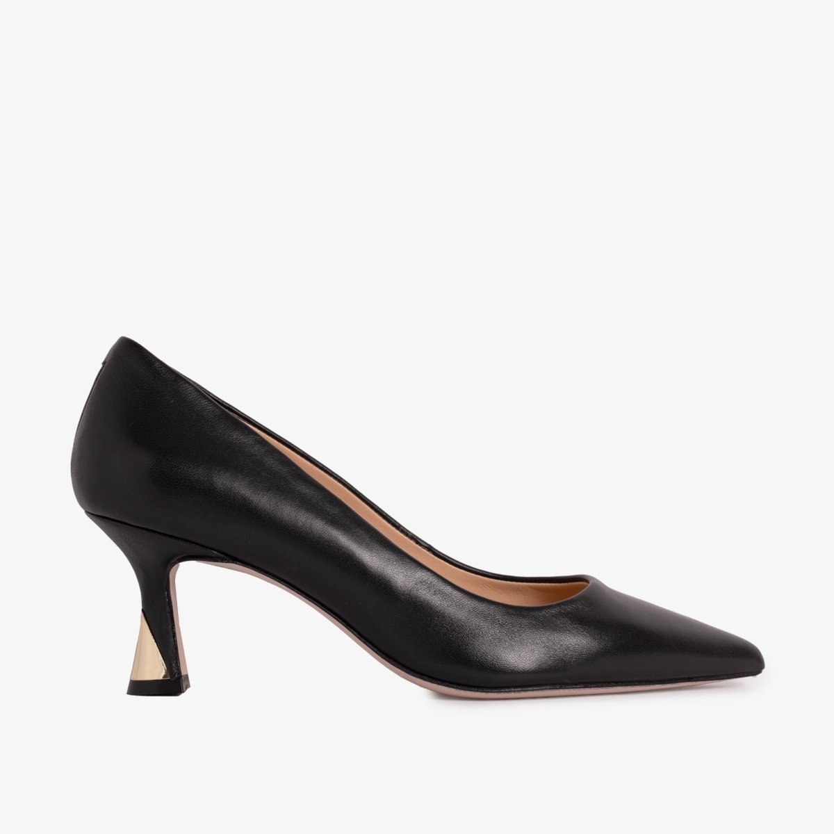 The Brunello Black Leather Pump Women Shoe - TLW Shoes