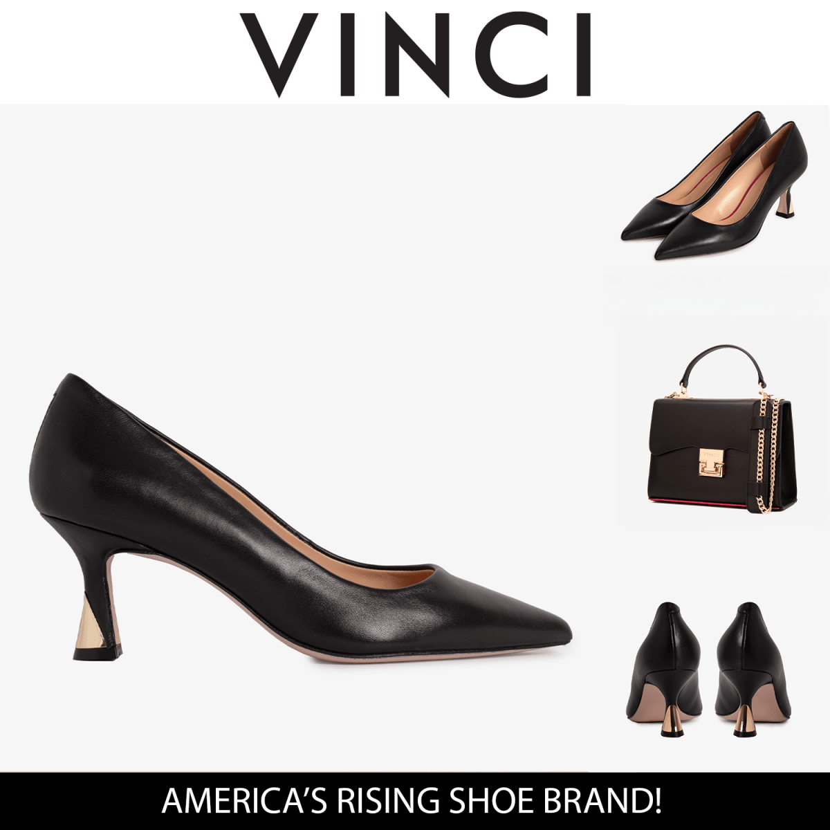 The Brunello Black Leather Pump Women Shoe - TLW Shoes