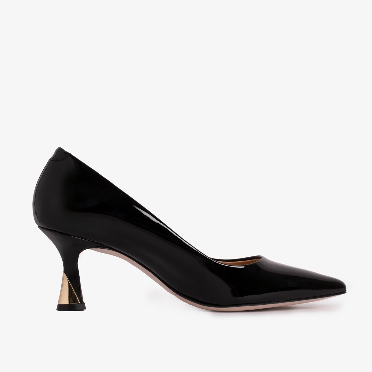 The Brunello Black Patent Leather Pump Women Shoe - TLW Shoes