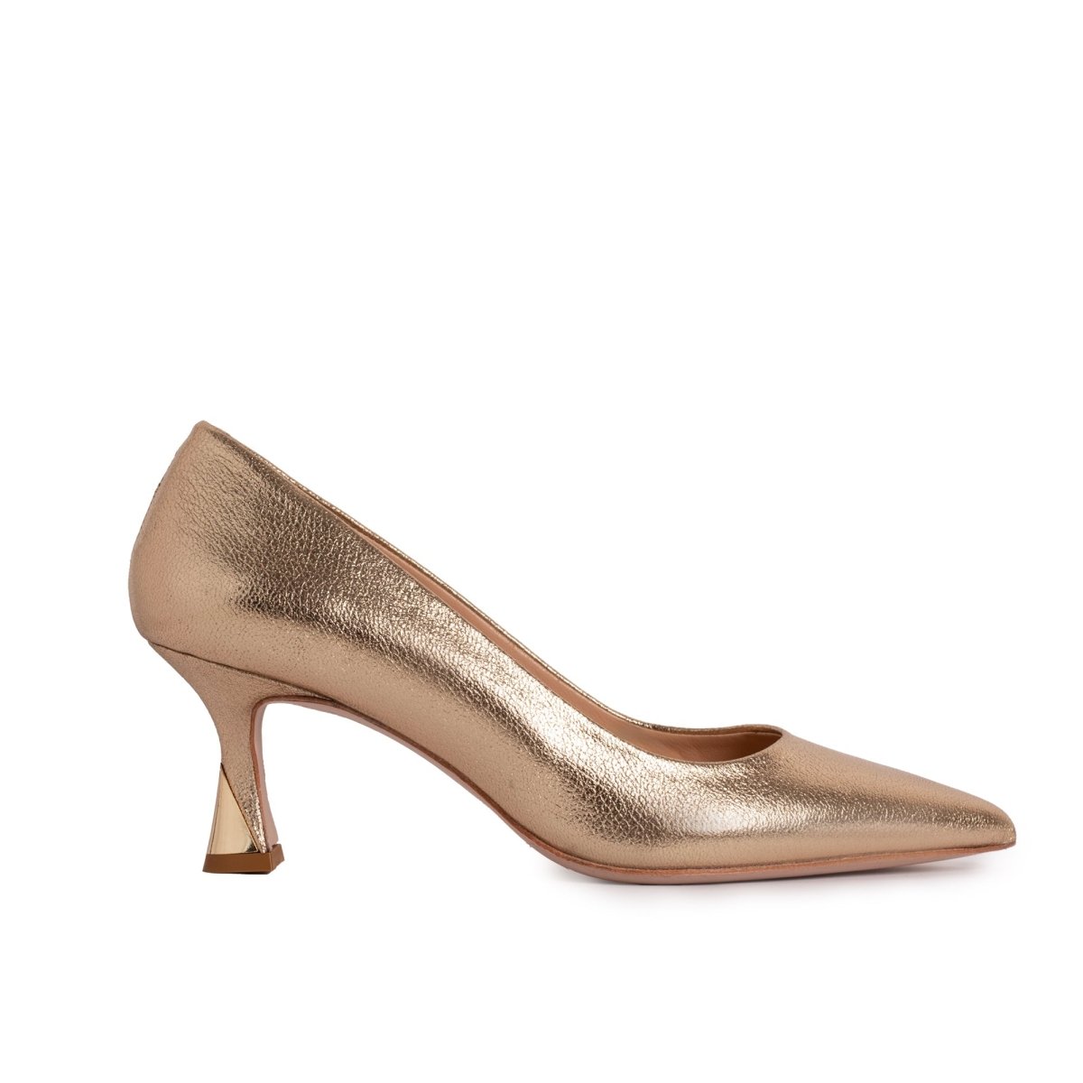 The Brunello Gold Leather Pump Women Shoe - TLW Shoes