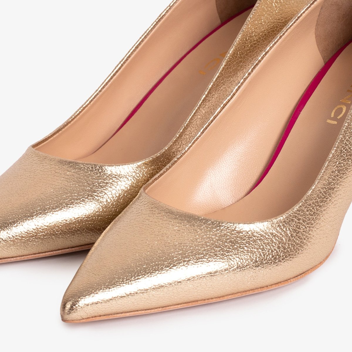 The Brunello Gold Leather Pump Women Shoe - TLW Shoes