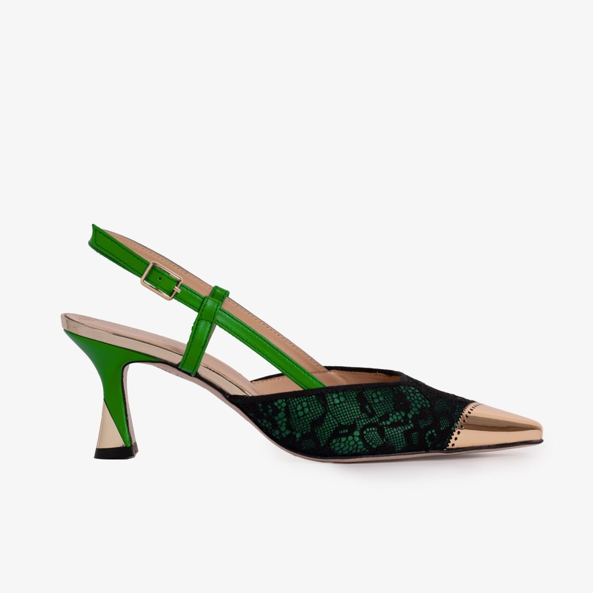 The Bali Green Leather Slingback Women Sandal - TLW Shoes