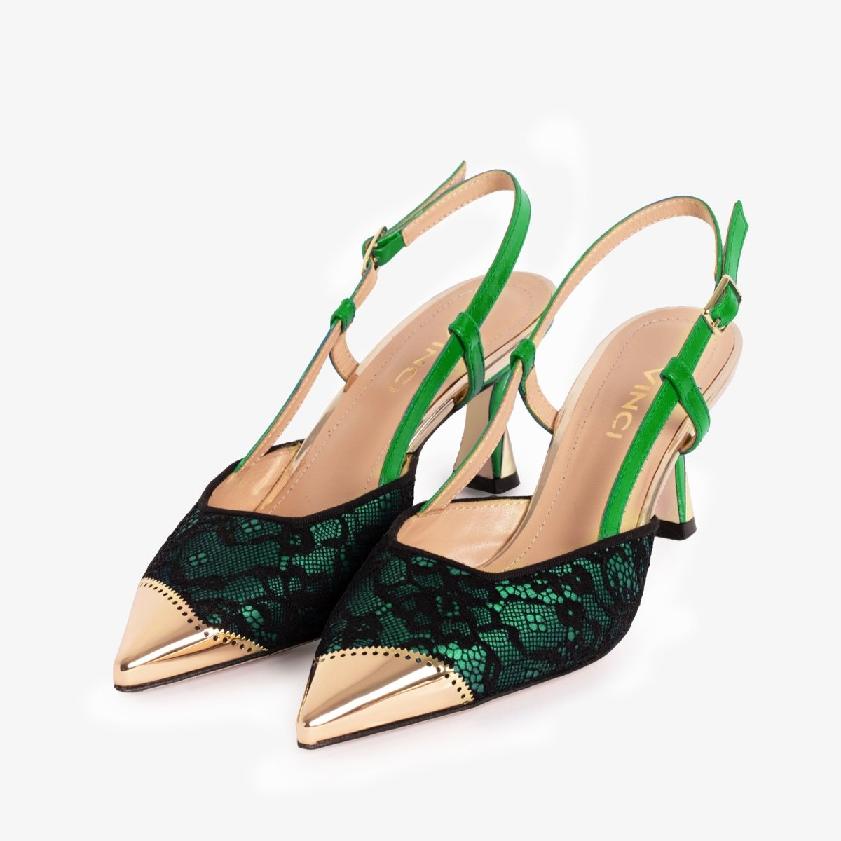 The Bali Green Leather Slingback Women Sandal - TLW Shoes