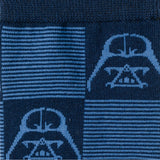 Star Wars Darth Vader Navy and Black Checkered Socks with Imperial Crest Lapel Pin Gift Set
