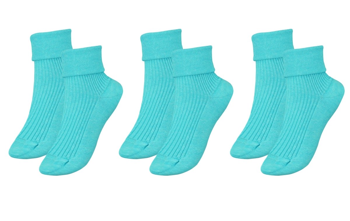 tittimitti® 100% Organic Combed Cotton Luxury Women's Socks 3 - Pack. Made in Italy. - TLW Shoes