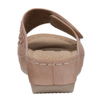 Women's Adrina Embellished Velcro Blush Wedge Sandals - TLW Shoes