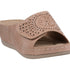 Women's Adrina Embellished Velcro Blush Wedge Sandals - TLW Shoes
