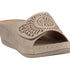 Women's Adrina Embellished Velcro Natural Wedge Sandals - TLW Shoes