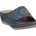 Women's Adrina Embellished Velcro Navy Wedge Sandals - TLW Shoes