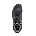 ROCKROOSTER Kensington Black 7 inch Zip - sided Steel Toe Leather Work Boots AK245Z - TLW Shoes