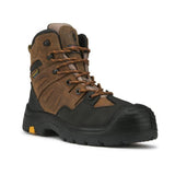 ROCKROOSTER Woodland Brown 6 inch Waterproof Safety Toe Leather Work Boots AK669 - TLW Shoes