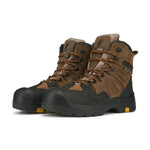 ROCKROOSTER Woodland Brown 6 inch Waterproof Safety Toe Leather Work Boots AK669 - TLW Shoes
