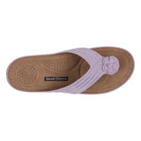 Women's Amari Flower Thong Flat Comfort Sandals - TLW Shoes