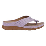 Women's Amari Flower Thong Flat Comfort Sandals - TLW Shoes