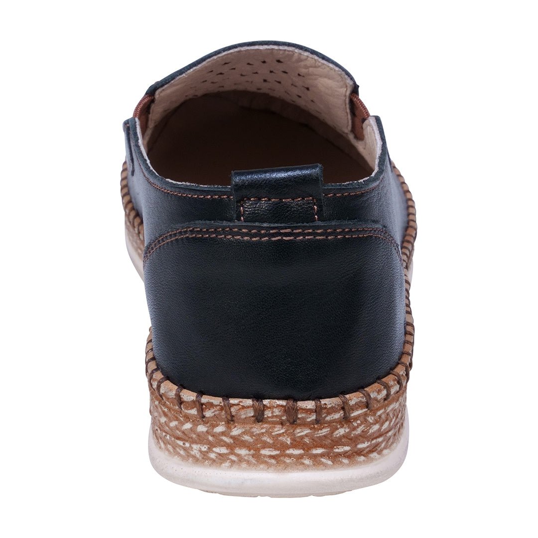 Amillie Black Perforated Leather Flats - TLW Shoes