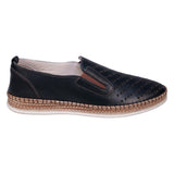 Amillie Black Perforated Leather Flats - TLW Shoes