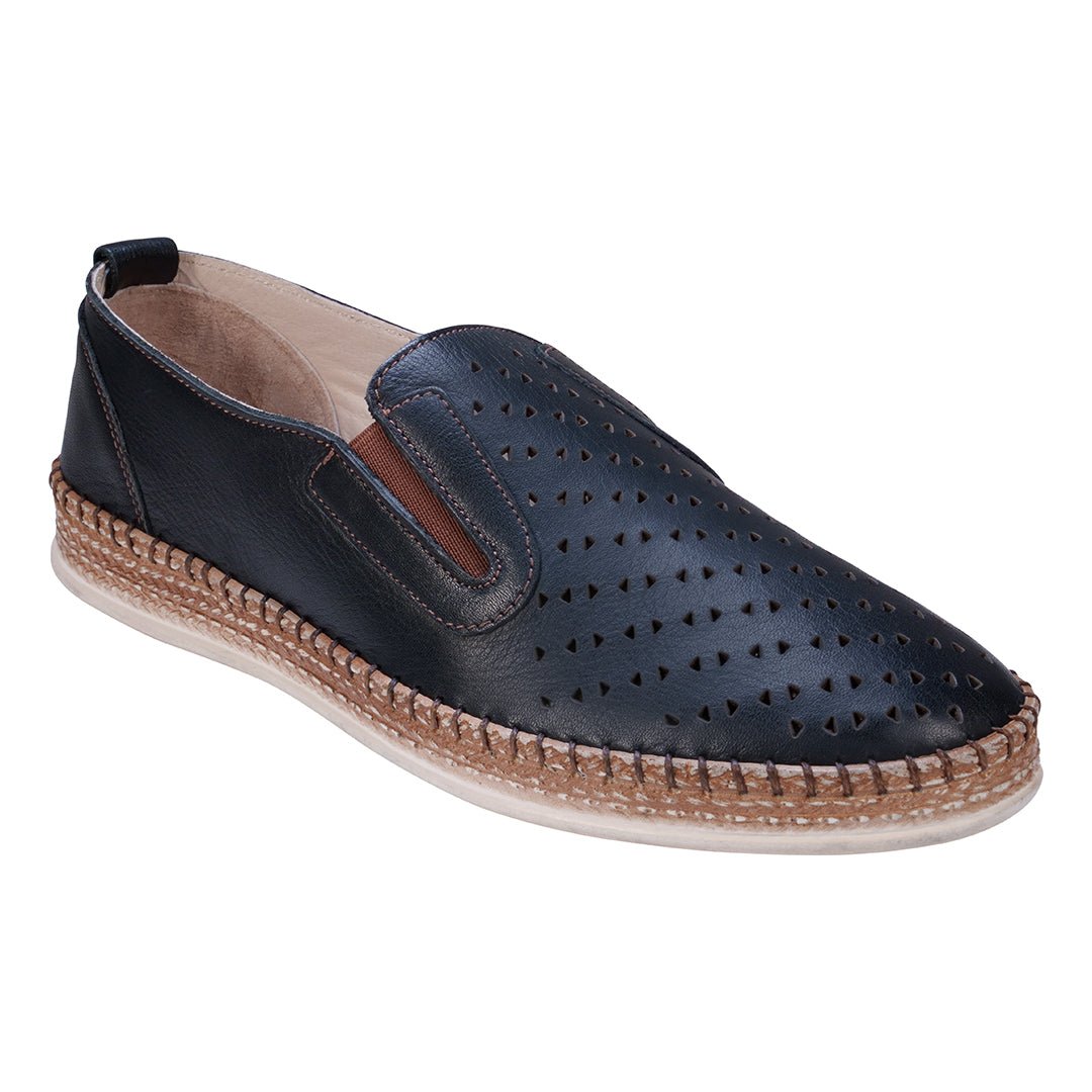 Amillie Black Perforated Leather Flats - TLW Shoes
