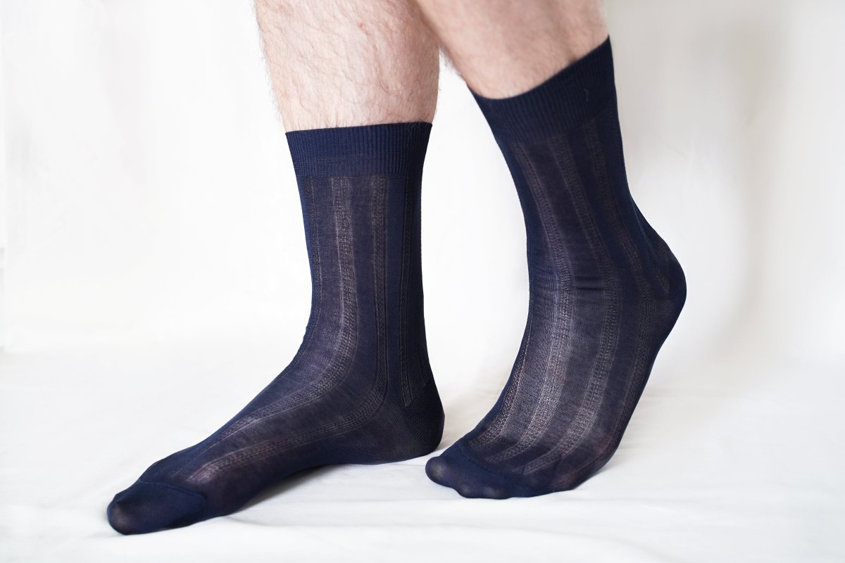tittimitti® 100% Mercerized "Filo di Scozia" Cotton Men's Dress & Trouser Socks. Made in Italy - TLW Shoes