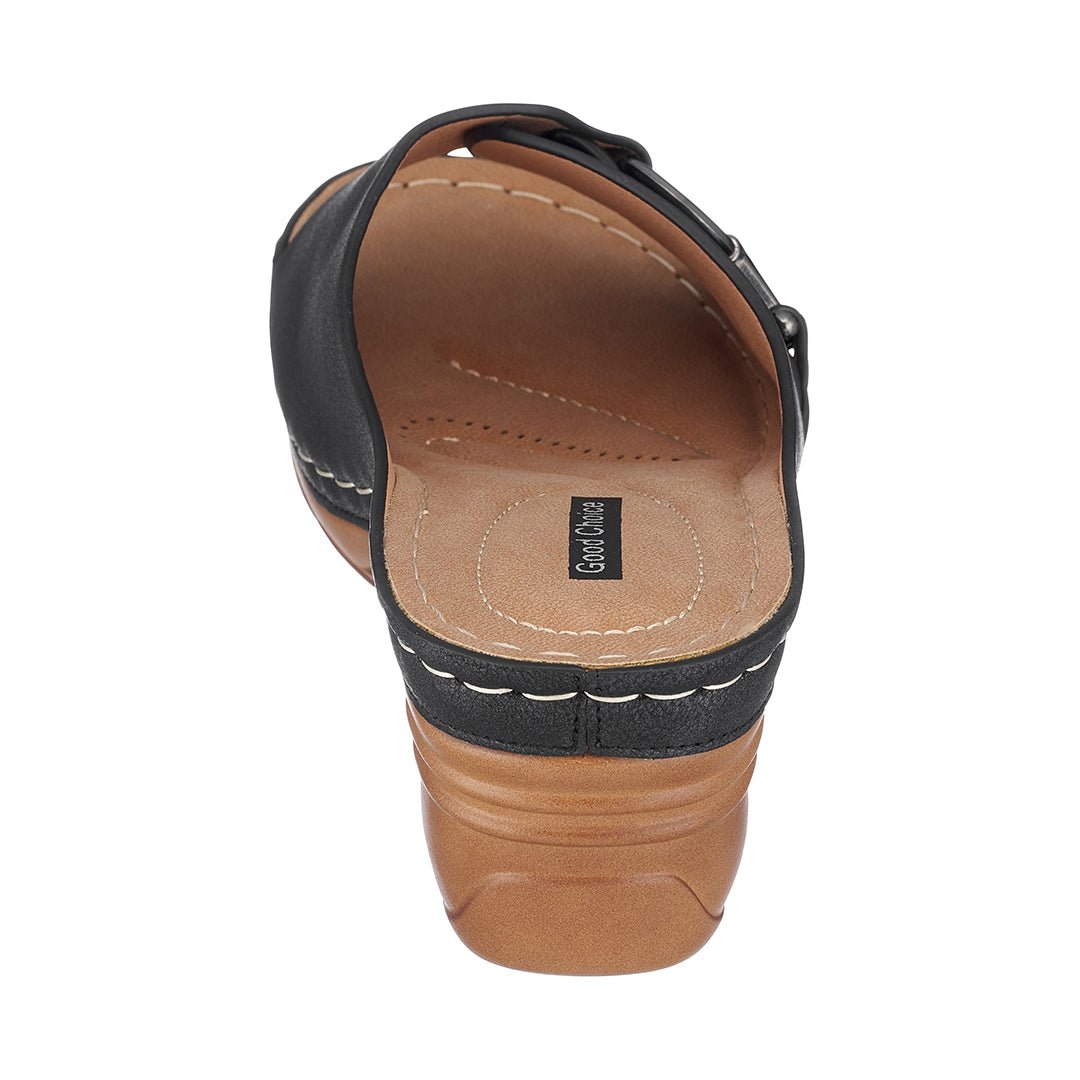 Women's Bay Black Wedge Sandals - TLW Shoes