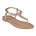 Cali Gold Jeweled T - Strap Slingback Flat Sandals - TLW Shoes