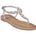 Cali Silver Jeweled T - Strap Slingback Flat Sandals - TLW Shoes