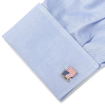 American Waving Flag Cufflinks and Tie Bar Gift Set - TLW Shoes