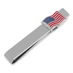 American Waving Flag Cufflinks and Tie Bar Gift Set - TLW Shoes
