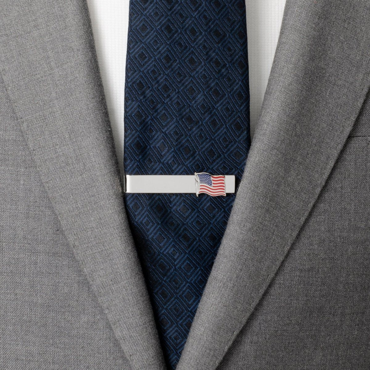 American Waving Flag Cufflinks and Tie Bar Gift Set - TLW Shoes