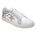 Charlee White Snake Skin Two - Tone Star Motif Lace Up Sneakers - TLW Shoes