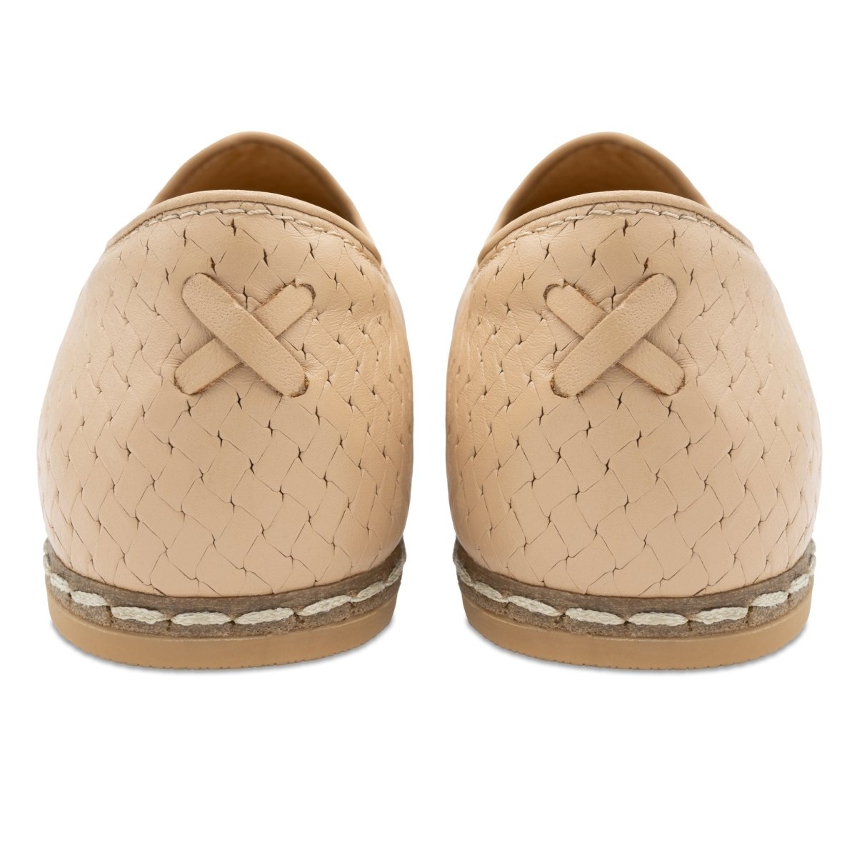 Woven Tan Slip Ons for Men - TLW Shoes