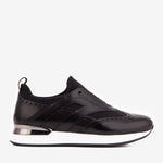 The Arcadia Black Leather Men Sneaker - TLW Shoes