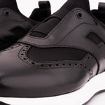The Arcadia Black Leather Men Sneaker - TLW Shoes