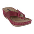 Women's Dafni Red Wedge Sandals - TLW Shoes