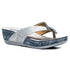 Women's Dafni Blue Wedge Sandals - TLW Shoes