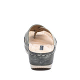 Women's Dafni Khaki Wedge Sandals - TLW Shoes