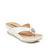 Women's Dafni White Wedge Sandals - TLW Shoes