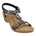 Damaris Black Embellished Slingback Wedge Sandals - TLW Shoes