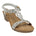 Damaris Silver Embellished Slingback Wedge Sandals - TLW Shoes