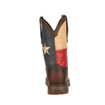 Durango Rebel Men's Steel Toe Texas Flag Western Work Boots Db021 In Brown - TLW Shoes