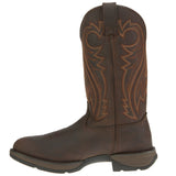 Durango Rebel Men's Western 12" Pull - on Work Boots Db5464 In Chocolate Wyoming - TLW Shoes