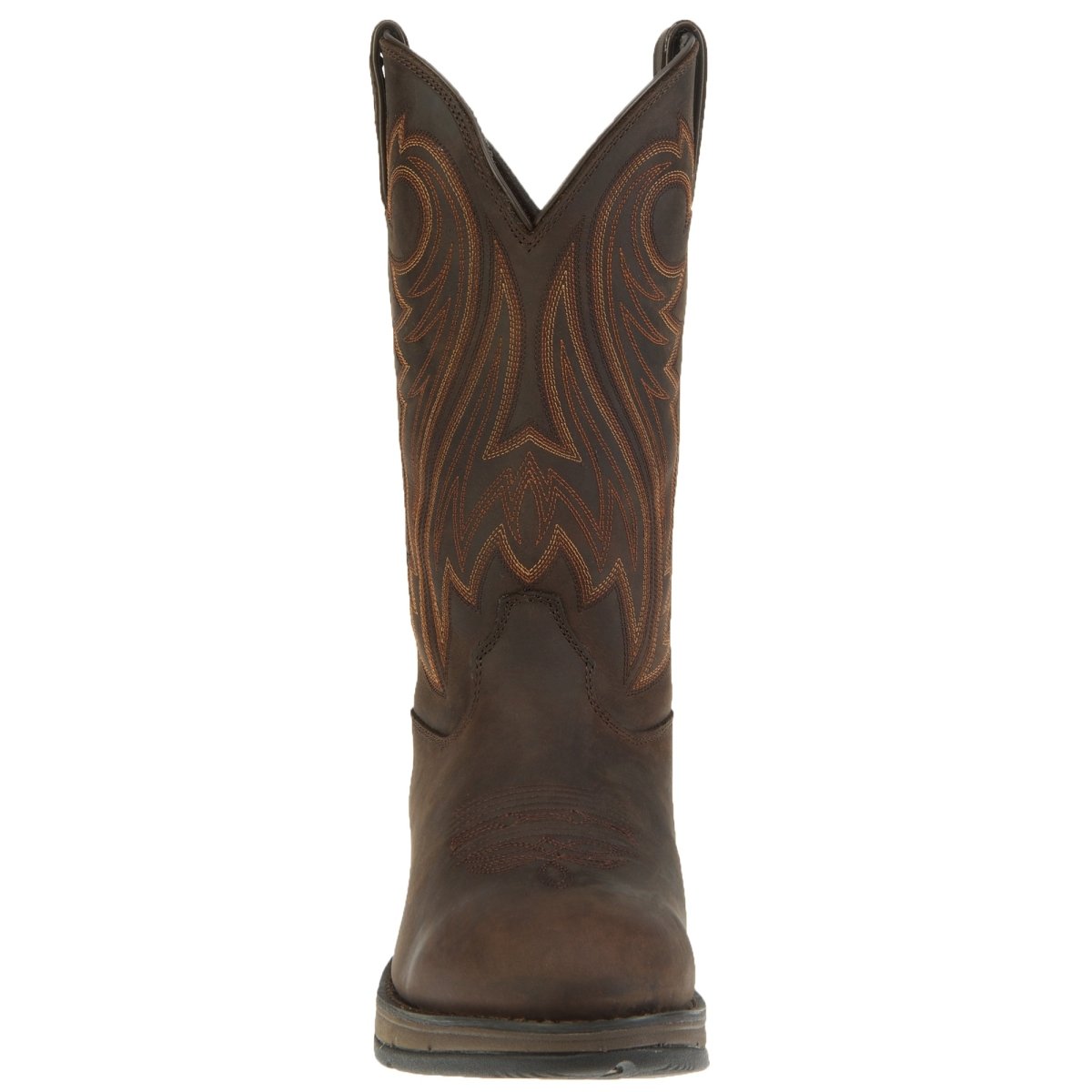 Durango Rebel Men's Western 12" Pull - on Work Boots Db5464 In Chocolate Wyoming - TLW Shoes