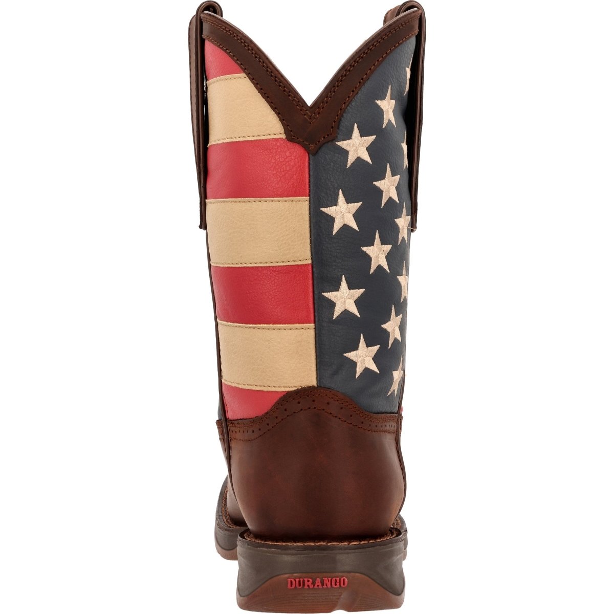 Durango Rebel Men's Patriotic Pull - On Western Flag Boots Db5554 In Brown - TLW Shoes