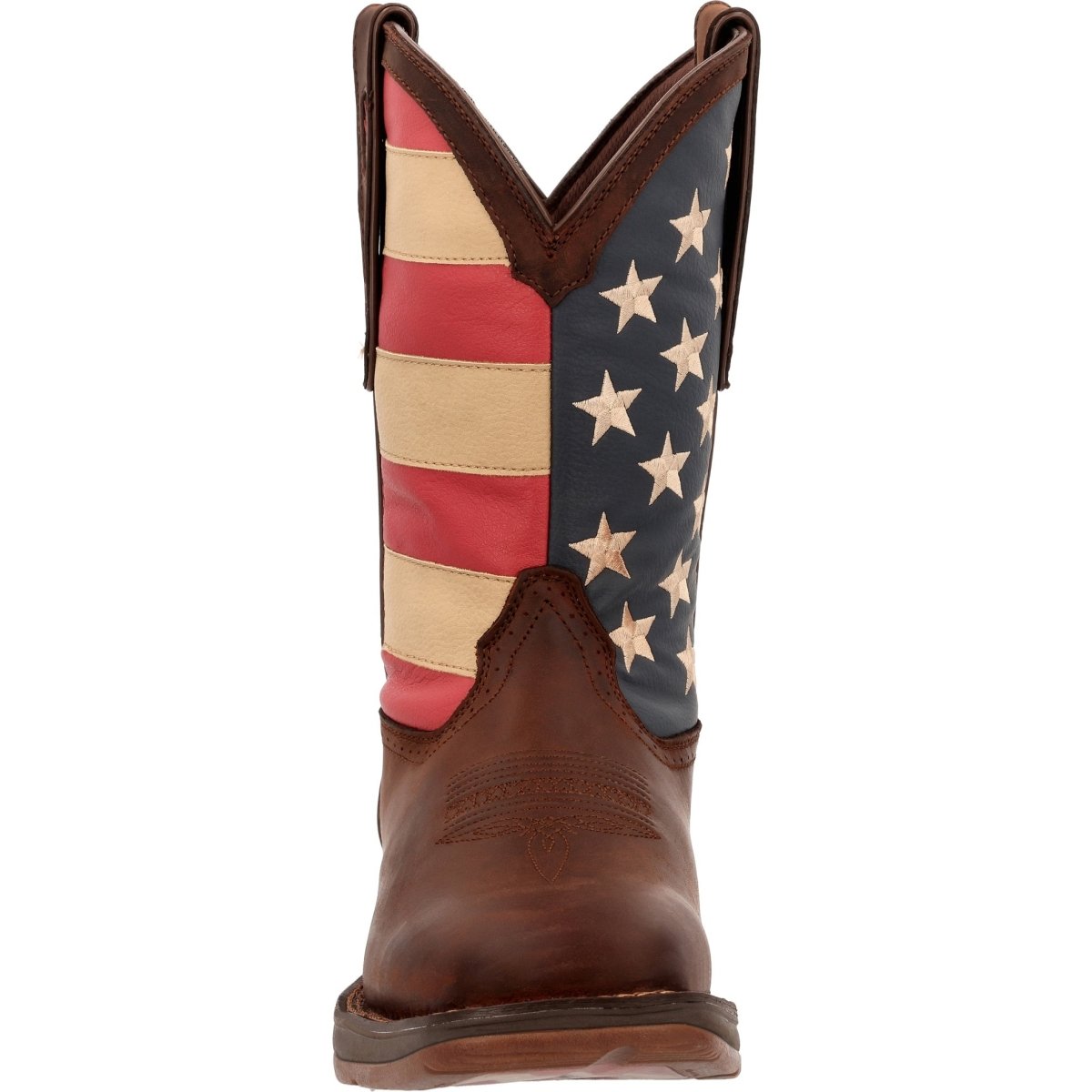 Durango Rebel Men's Patriotic Pull - On Western Flag Boots Db5554 In Brown - TLW Shoes