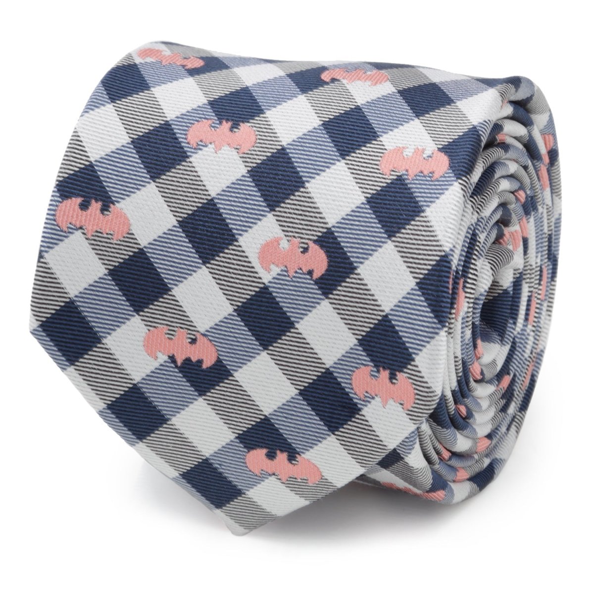 DC Batman Plaid Navy Men's Tie - TLW Shoes
