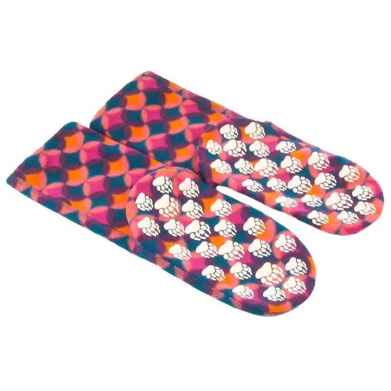 Kids' Nonskid Fleece Socks - Art Deco - TLW Shoes