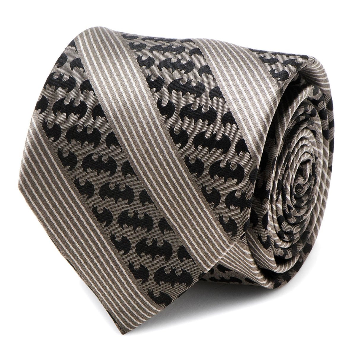 DC Batman Black Pinstripe Tie - TLW Shoes