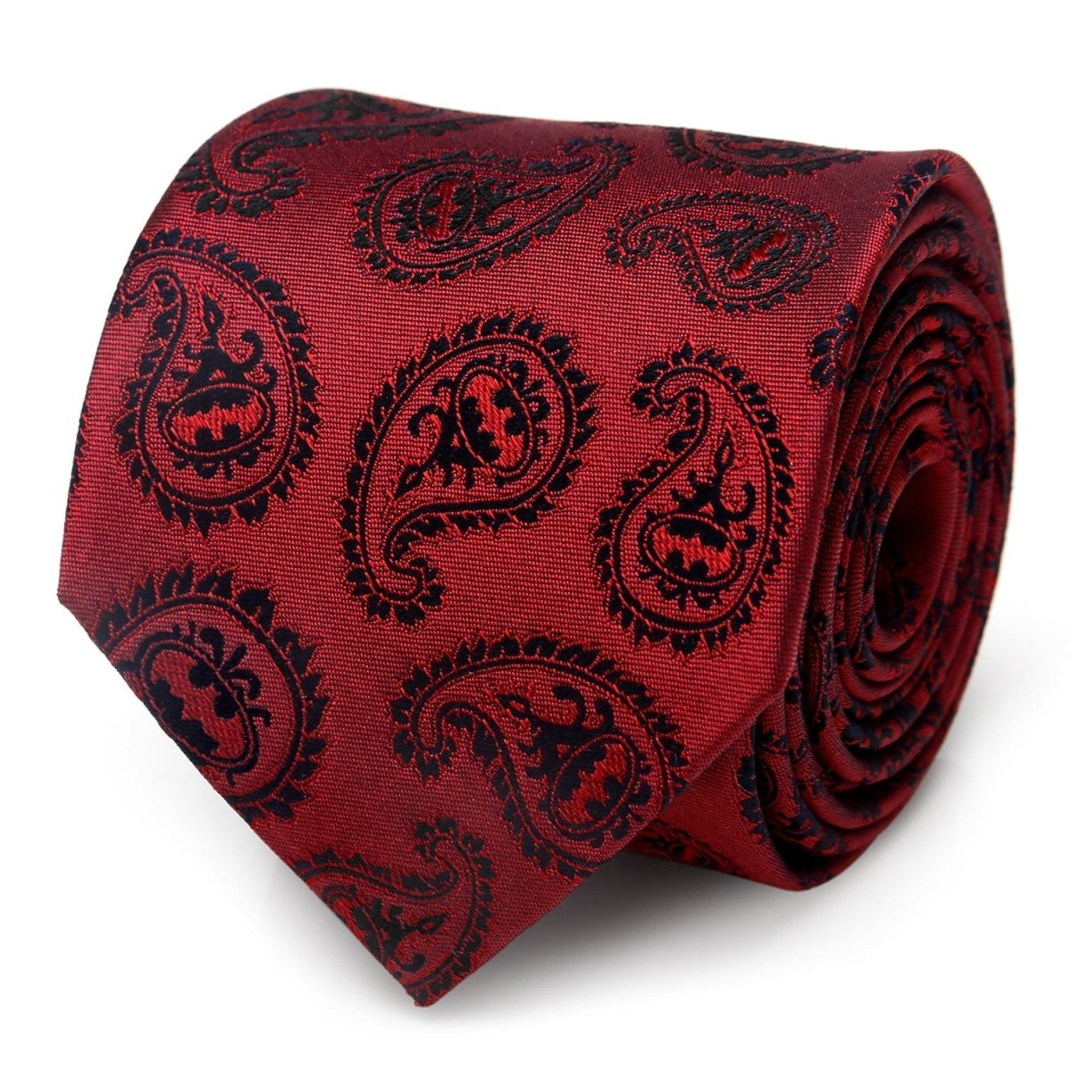 DC Batman Red Paisley Tie - TLW Shoes