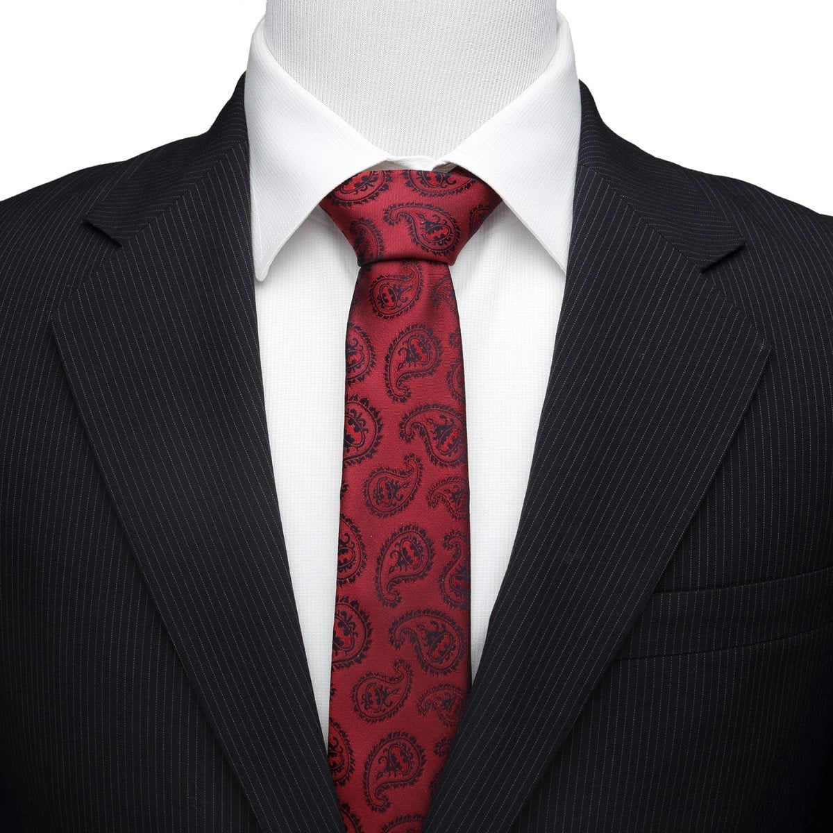 DC Batman Red Paisley Tie - TLW Shoes