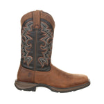 Durango Rebel Men's Western 12" Pull - on Work Boots Ddb0135 In Chocolate And Midnight - TLW Shoes